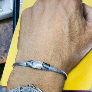 Handmade Amazigh Tuareg Sahara Tribal Silver Adjustable Cuff Bracelet