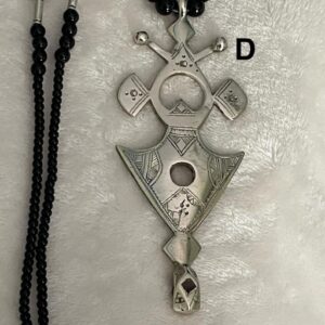 Amazigh HUGE Tuareg Tribal Silver Compass Cross Necklace