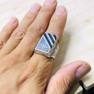 Amazigh Gravure amazighe Ring Silver Tribal Touareg Berbère