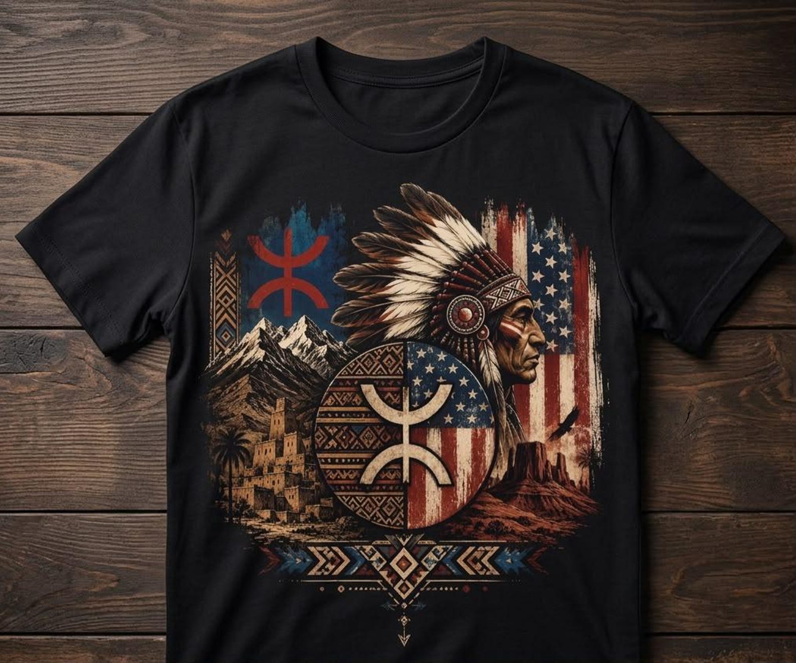 Berber American Heritage PNG Shirt for Everyday Personal Clothing Styling
