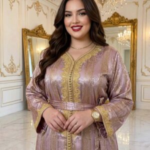 Amazigh Caftan Dress Jawhara Luxury Belt Elegant Kaftan