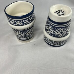 Amazigh serving table dark blue set water Tagine