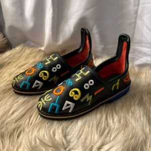 Amazigh Authentic Idoukan Slippers Handmade Leather Babouche Shoes