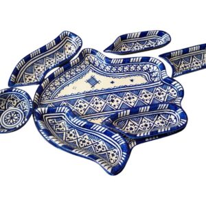 Amazigh Elegant Serving Set Pieces Handmade Ceramic Piece