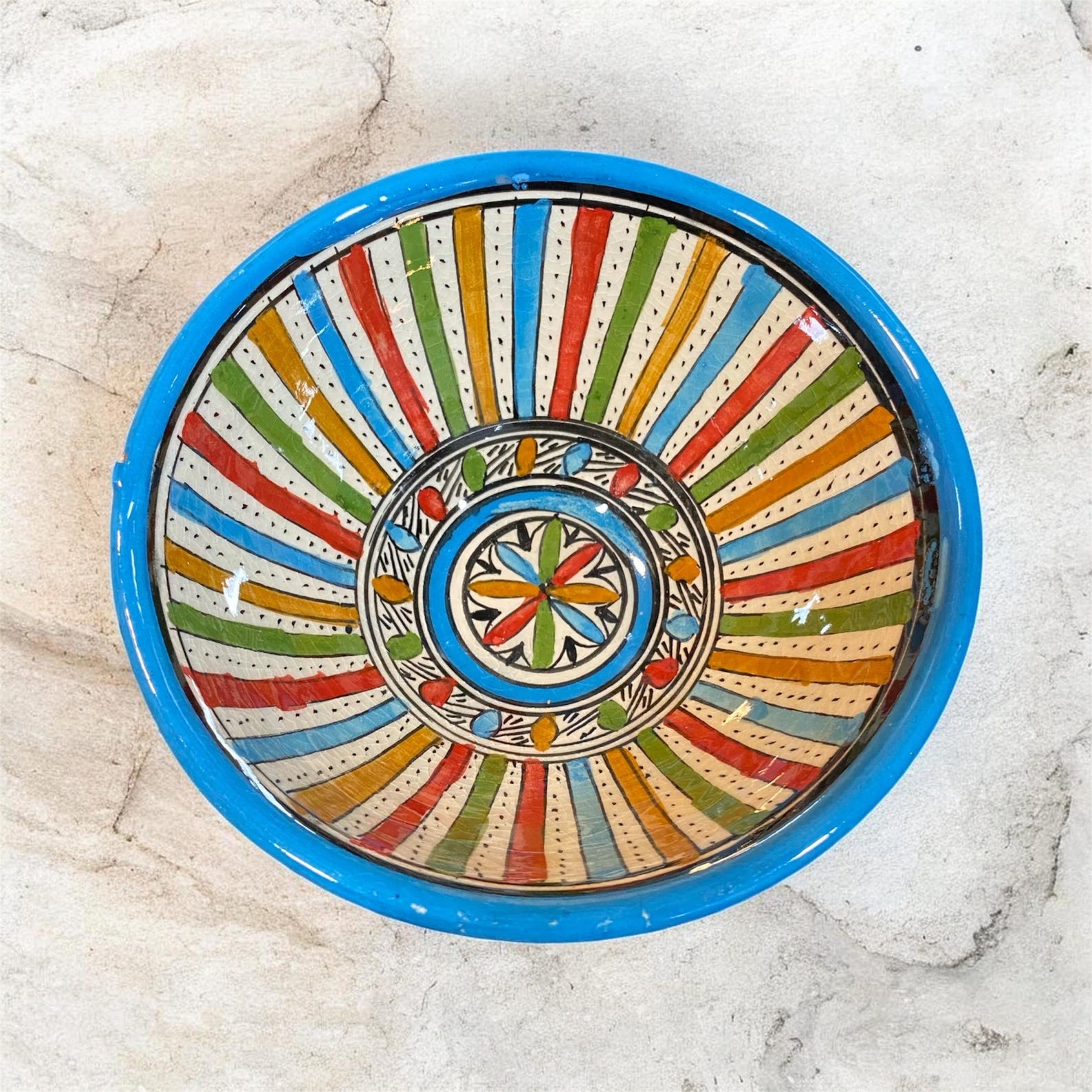 Amazigh Ceramic Set Handmade Colorful Pottery Bowls Bowl