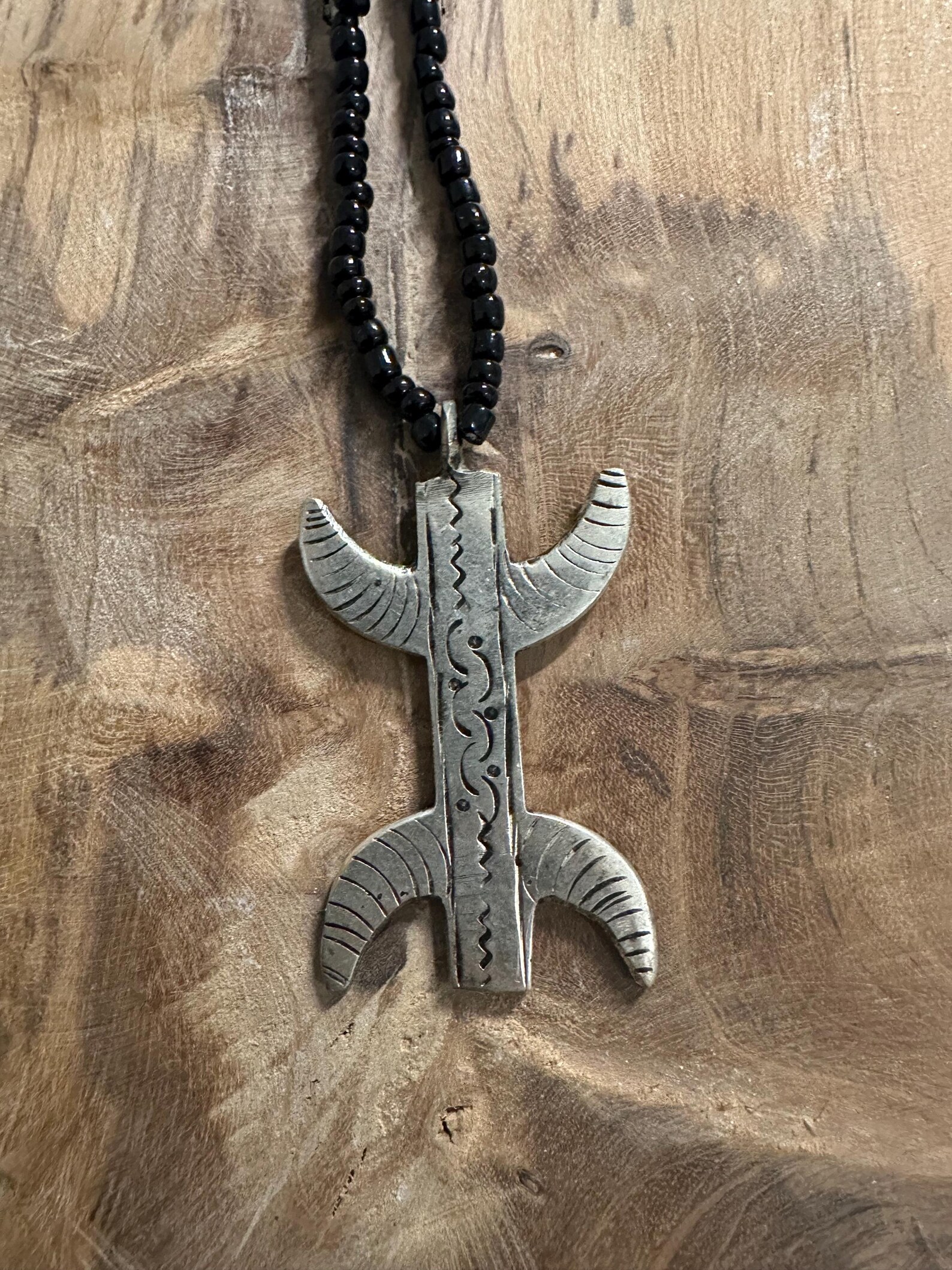 Berber Yaz Symbol Handmade Metal Stone Kette Necklace