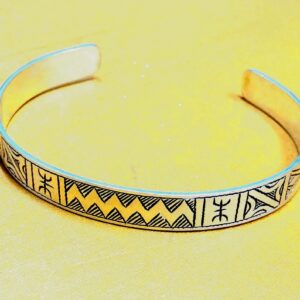 Amazigh 925 Sterling Silver Hand Engraved berbère Bracelet