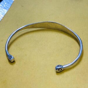 Handmade Amazigh Tuareg Sahara Tribal Silver Adjustable Cuff Bracelet