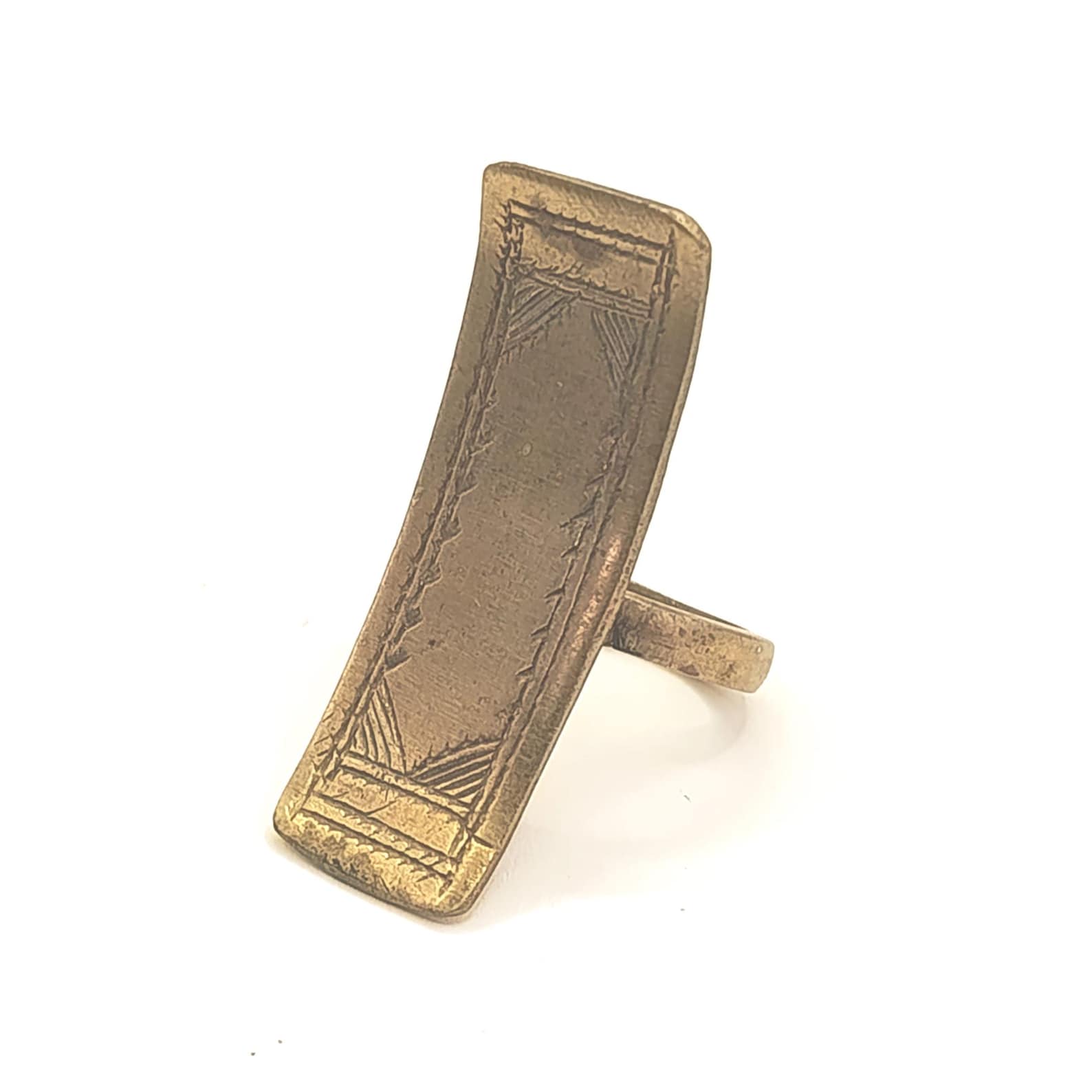 Berber Handmade Brass Tribal Statement Adjustable Boho Ring