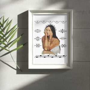 Amazigh Berber Kabyle Woman Symbol Poster PNG Digital Download