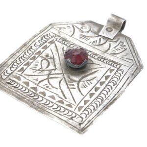 Amazigh Old Silver KTAB Amulet Necklace Antique Talisman