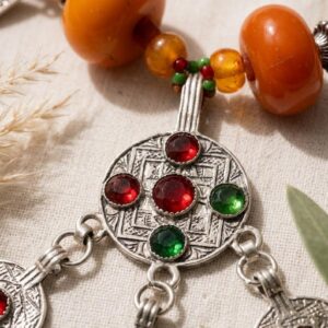 Berber Handmade Traditional Beaded Ethnic Statement Jewelry Necklace