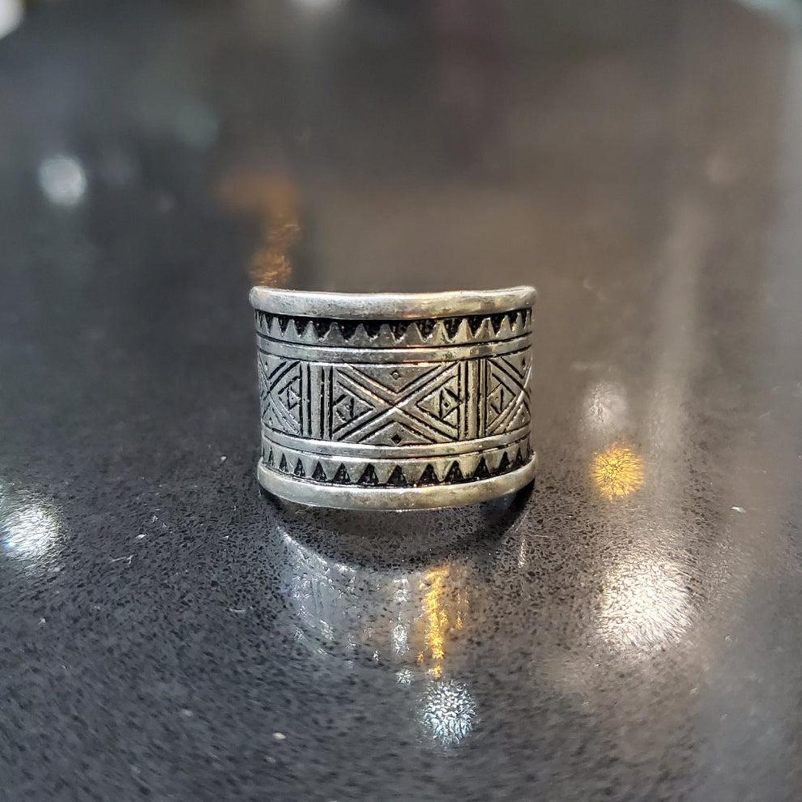 Amazigh Berber Margoum Hand-Engraved Sterling Silver 925 Ring by Lunja
