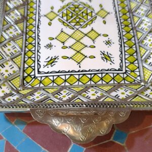 Berber Handmade Tea Set Silver Nickel Pottery Bowl
