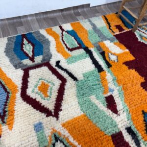 Berber Handmade Colorful Abstract Carpet Boho Area Rug