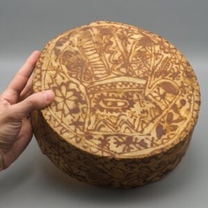 Berber Bendir Drum Hand-Painted Hamsa Hand Leather Wooden