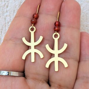 Amazigh Boucles d oreilles YAZ tifinagh acier inoxydable