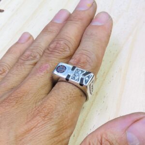 Amazigh Gravure amazighe Ring Silver Tribal Touareg Berbère