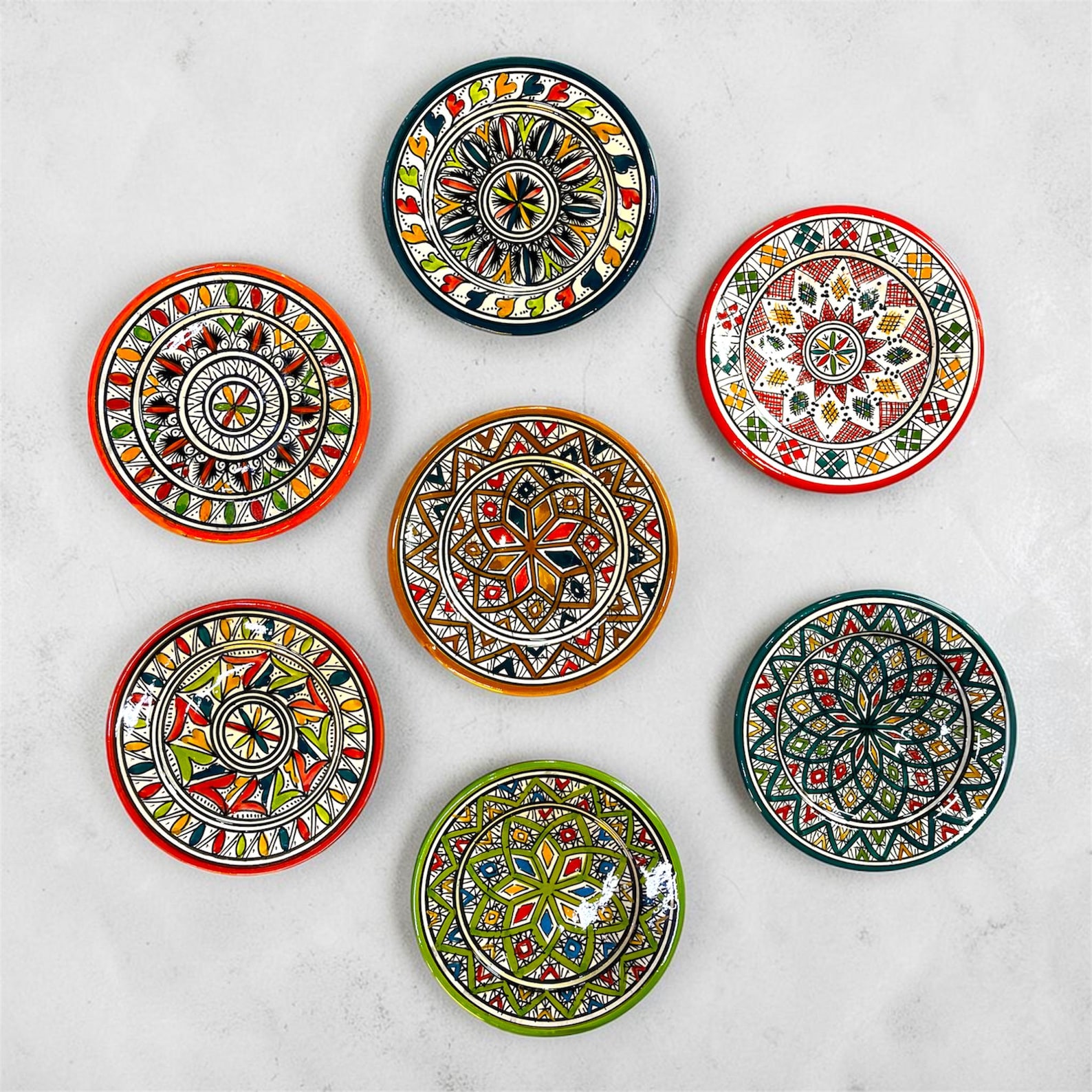 Berber Handmade Ceramic Traditional Design Decorative Wall Plate