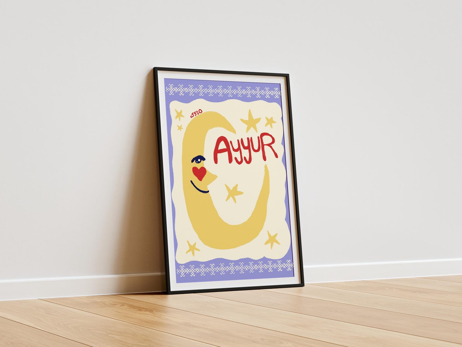 Amazigh Tamazight Tafukt Ayyur Sun Moon Print Digital Download Wall Art