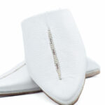 Amazigh White Babouche Shoes for Men Traditional Slipper Style