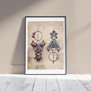 Amazigh Berber Kabyle Heritage Art Print Traditional Algerian Jewellery Fibula