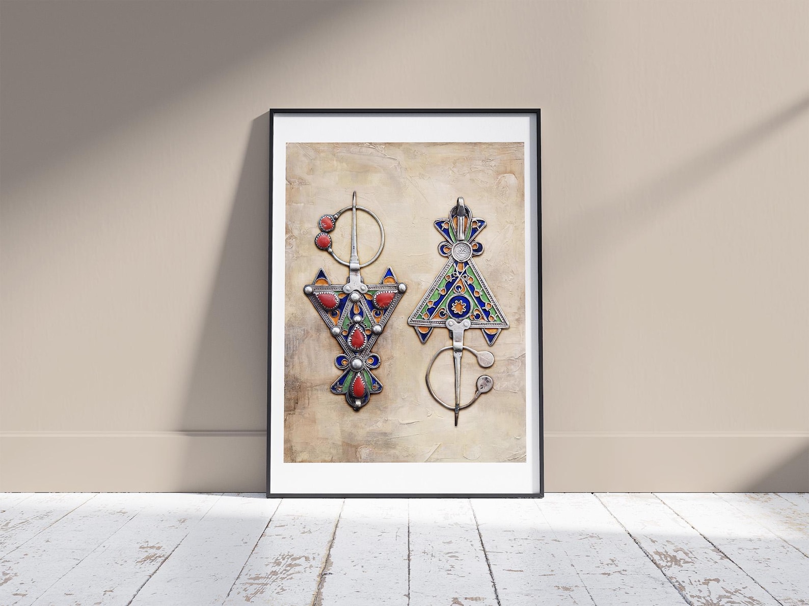 Amazigh Berber Kabyle Heritage Art Print Traditional Algerian Jewellery Fibula