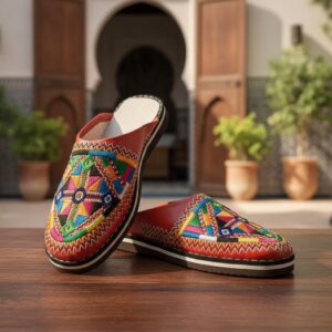 Berber Authentic Adouko Babouche Handmade Leather Babouche Shoes