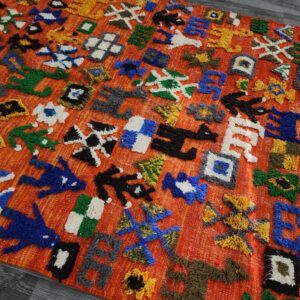 Berber Colorful Authentic Wool Area Taznakhet Boho Rug