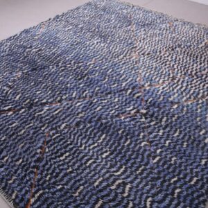 Berber Vintage Blue Rug 8.4 x 10 ft