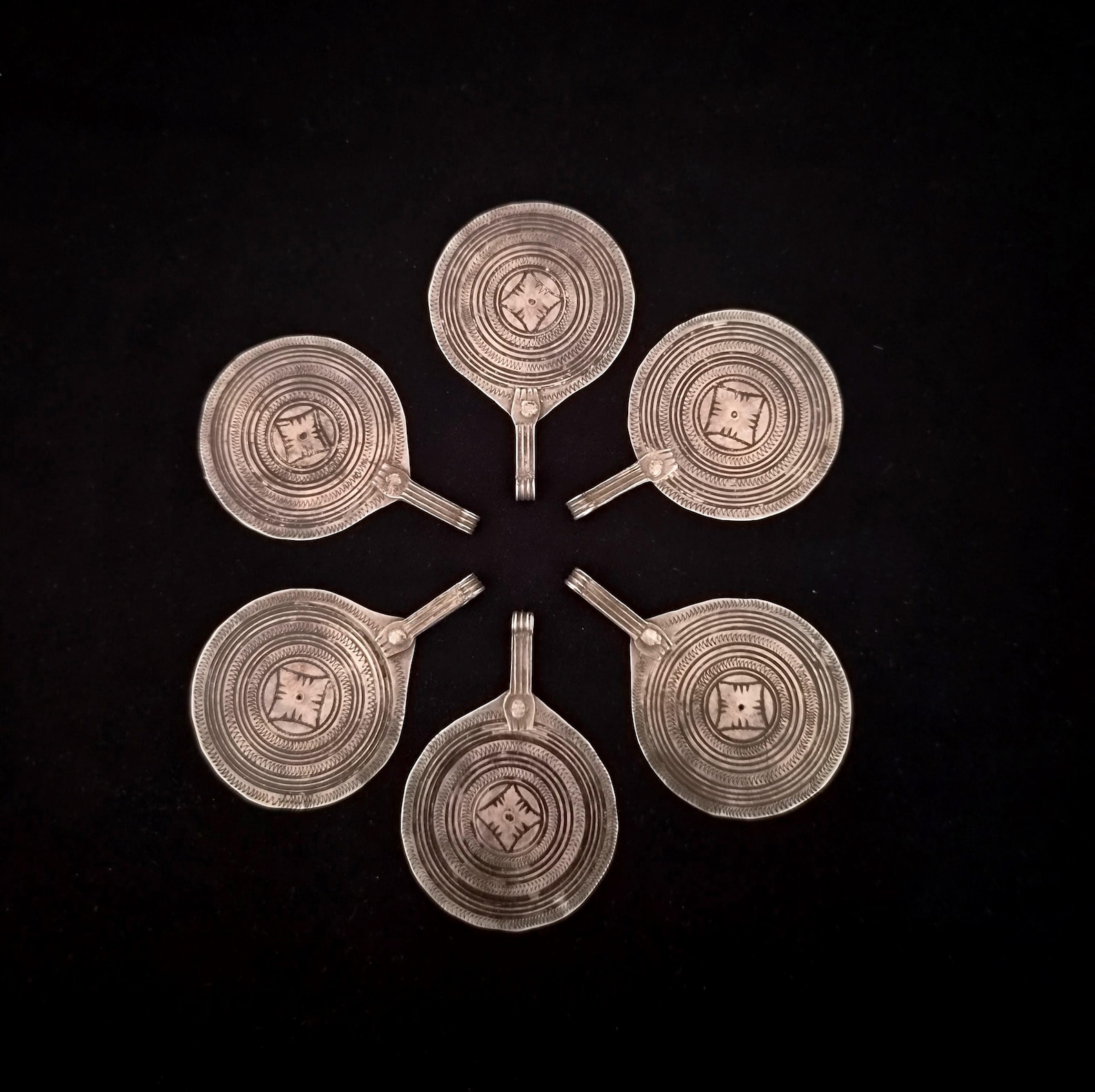 Amazigh Antique Silver Pendant Set For Necklace lot