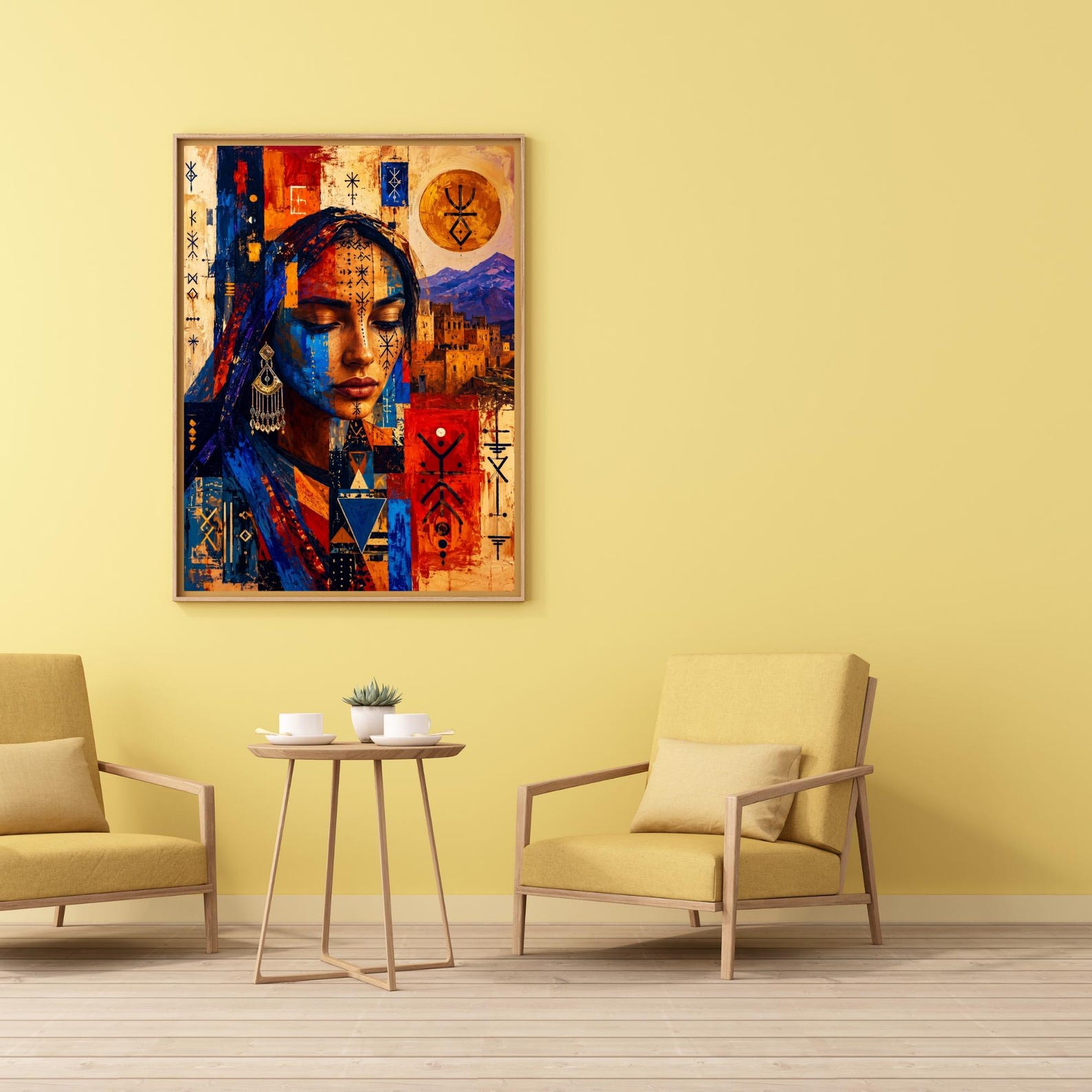 Amazigh Berber Yaz Printable Portrait Print Wall Art