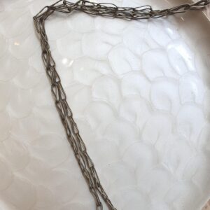 Vintage Amazigh Berber Naturel Copal Silver-Tone Talisman Pendant Necklace