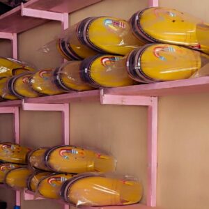 Berber Handmade Yellow Leather Babouche Shoes with Style