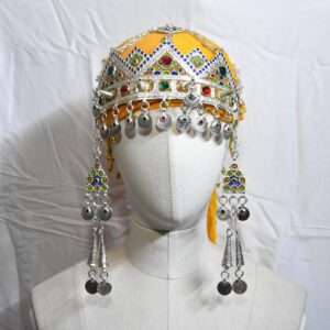 Berber Taounza Amazigh Plated Silver Enamel Tribal Crown Jewelry Headband