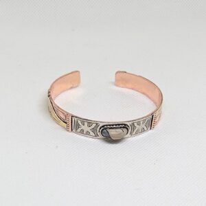 Handmade Amazigh Berber Amber Pure Copper Adjustable Bangle Bracelet