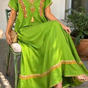 Berber Gandoura elegant dress Black Blue Djellaba for Everyday Personal Clothing Styling