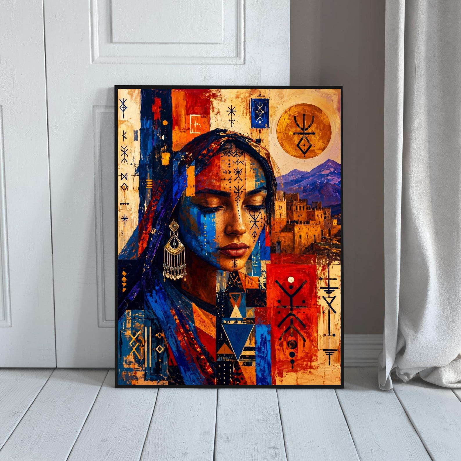 Amazigh Berber Yaz Printable Portrait Print Wall Art