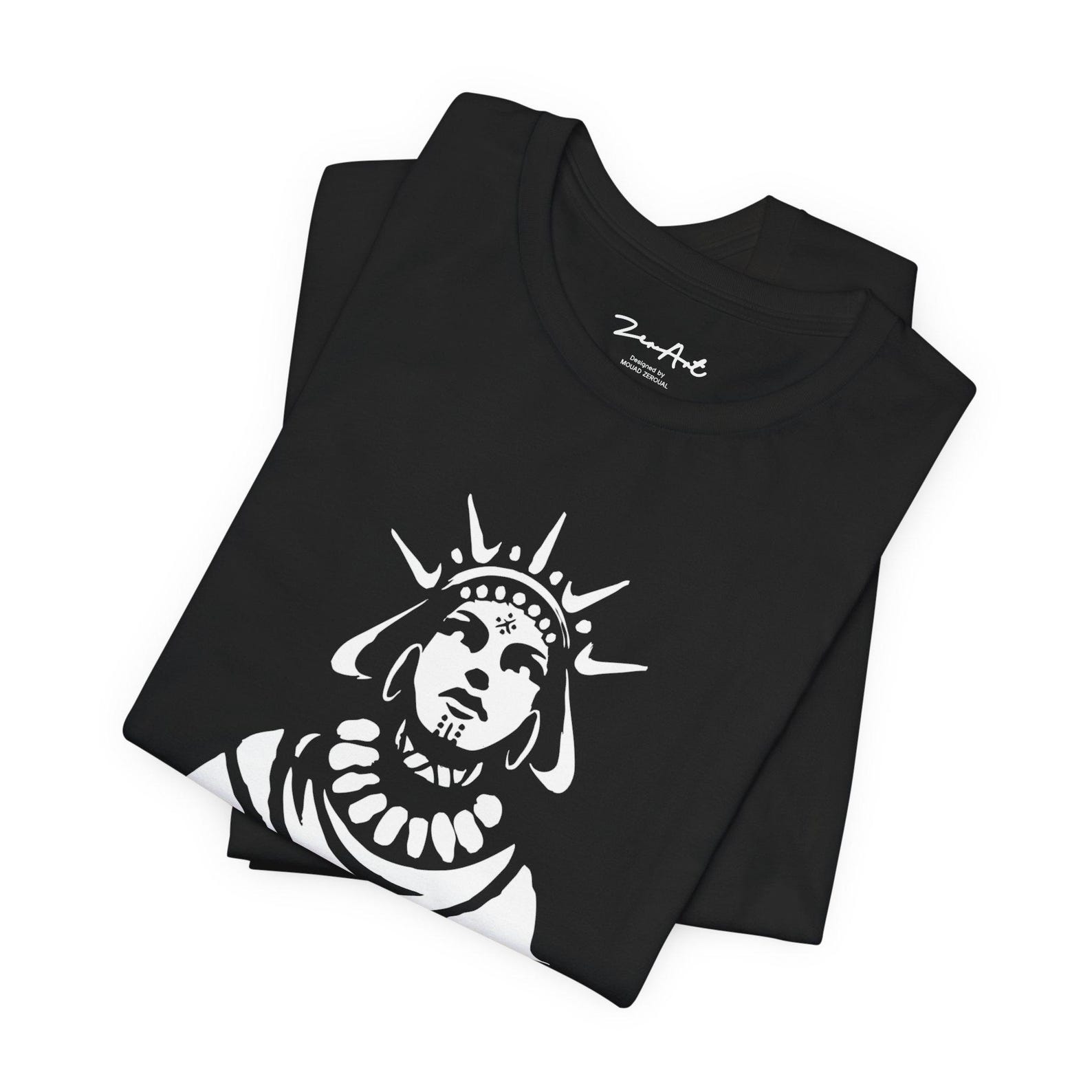 Amazigh Cultural Pride Black Cotton Graphic Streetwear T-Shirt