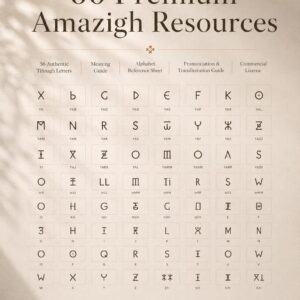 💾 Amazigh Symbols Collection Tifinagh Wall Art Design Set