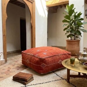 Berber Sabra Marocain Fait Main Berbère en Pouf