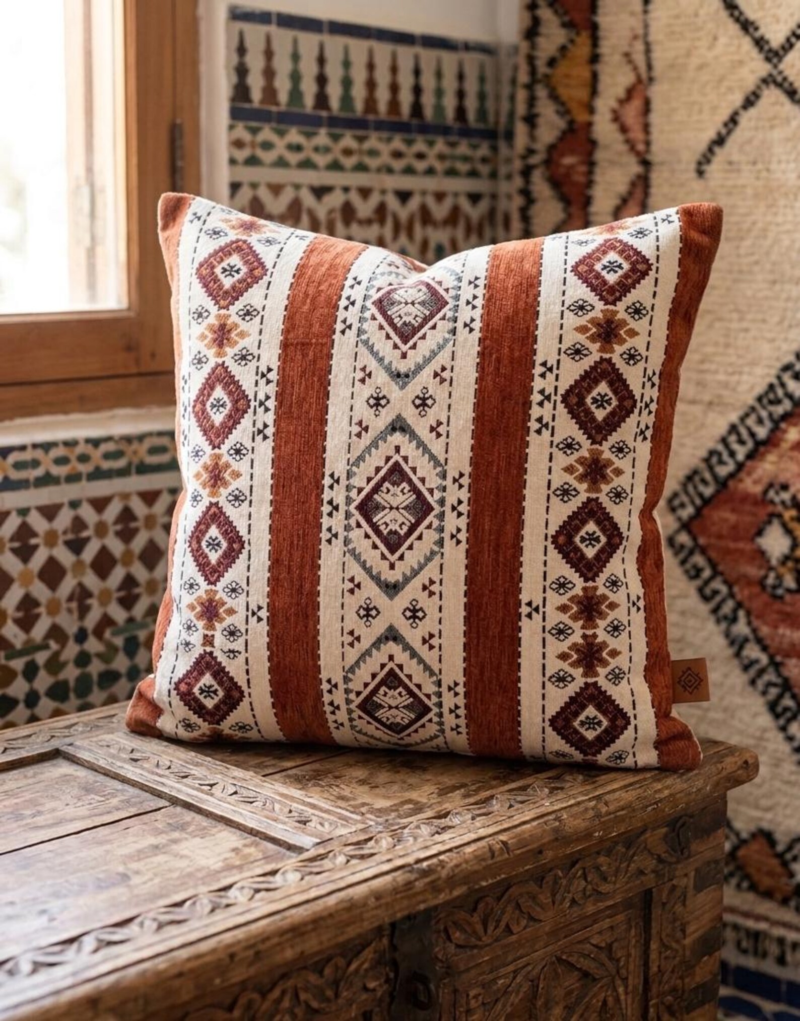 Berber Handmade Style Cushion Cover Boho Pillow Decor