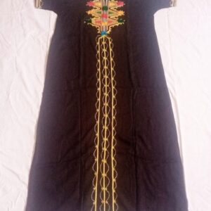 Berber Traditional Caftan Dress Girls Medium Black Kaftan