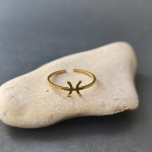 Adjustable Gold Amazigh Berber Kabyle Yaz Stainless Steel Ring