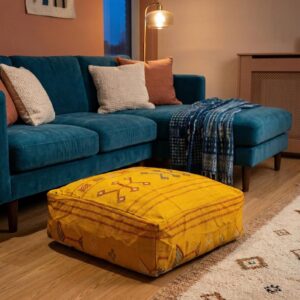 Berber Sabra Marocain Fait Main Berbère en Pouf