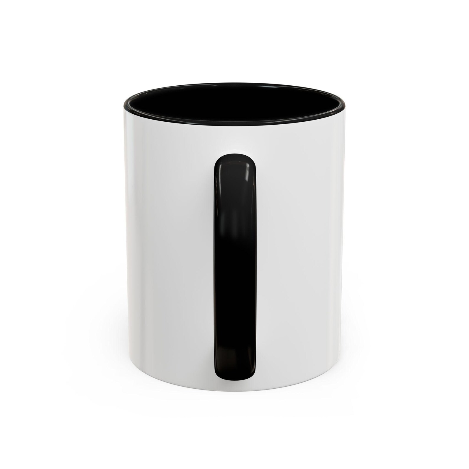 Berber Symbol Coffee Ceramic Accent Handle White Mug