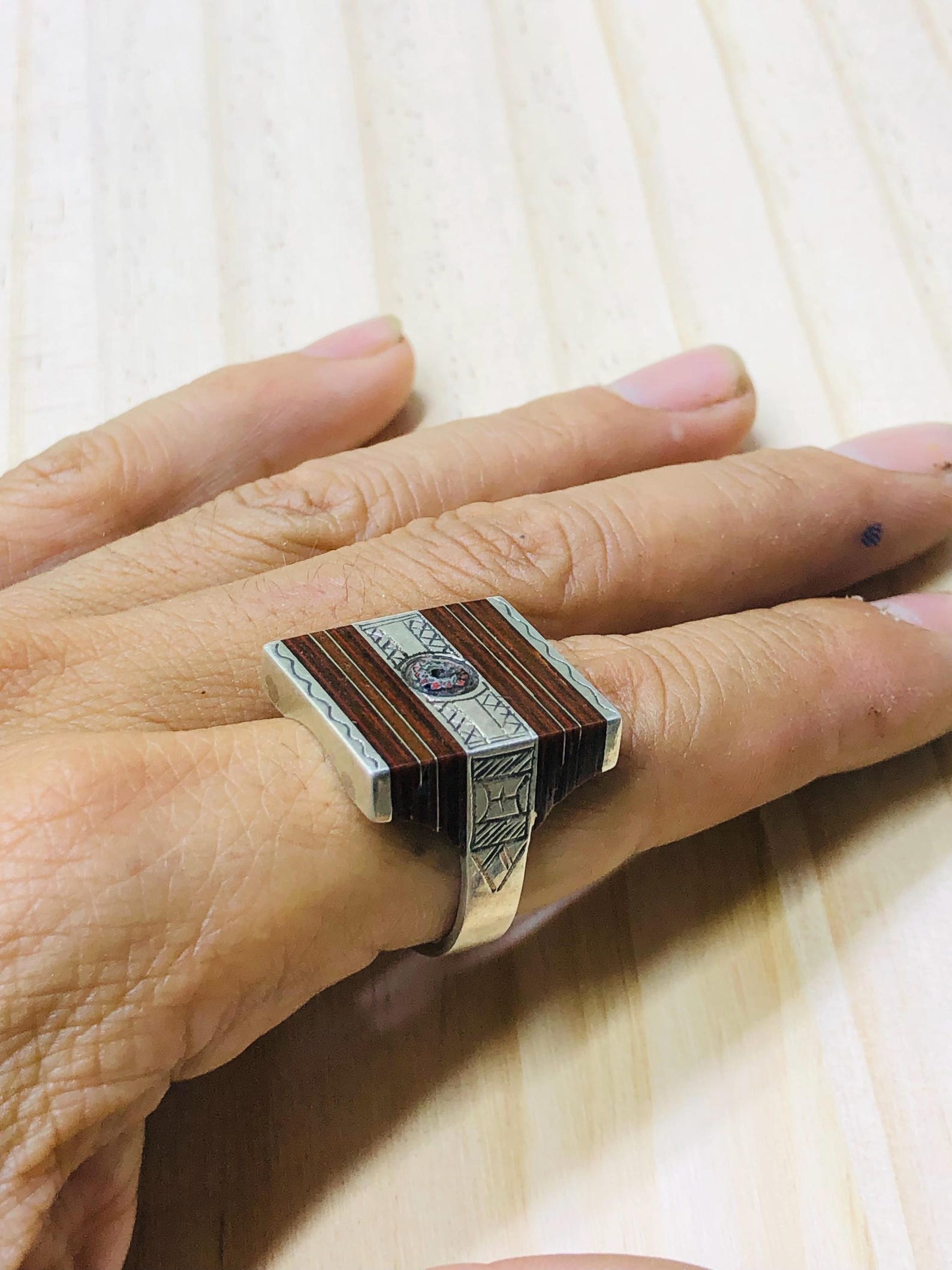 Amazigh Bague en argent Tribal Touareg Berbère Ring
