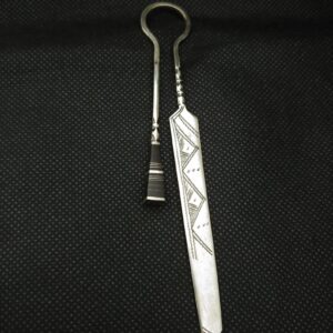 Berber Handmade Tuareg Ebony Inlay Tribal Metal Bookmark