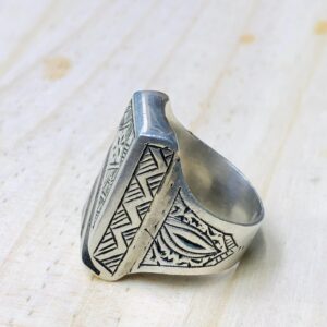 Amazigh Gravure amazighe Ring Silver Tribal Touareg Berbère