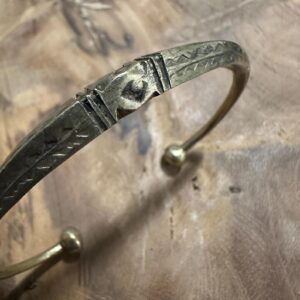Berber Traditional Handmade Stainless Steel Engraved Bangle Bracelet